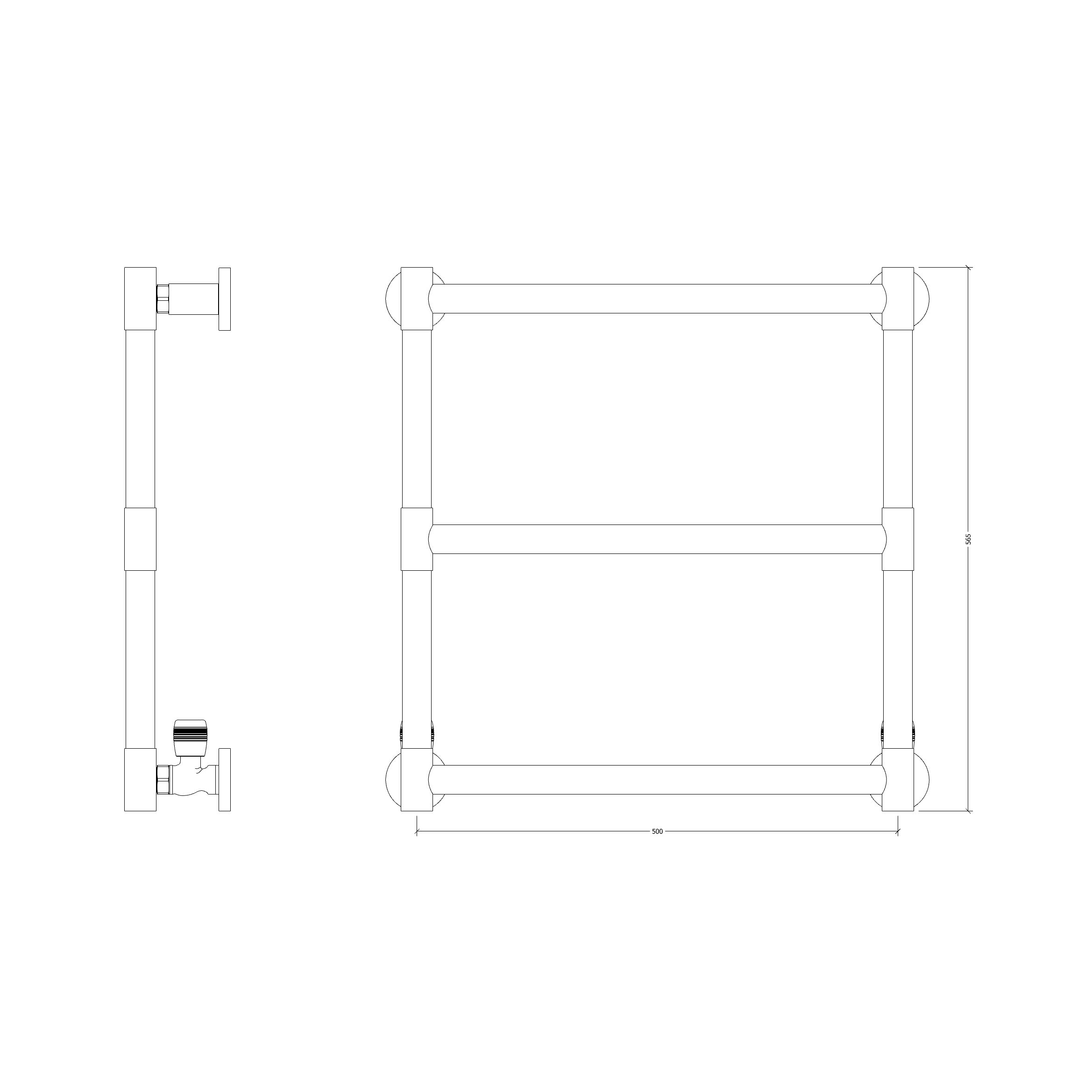 Cielo Three Bar Towel Heater