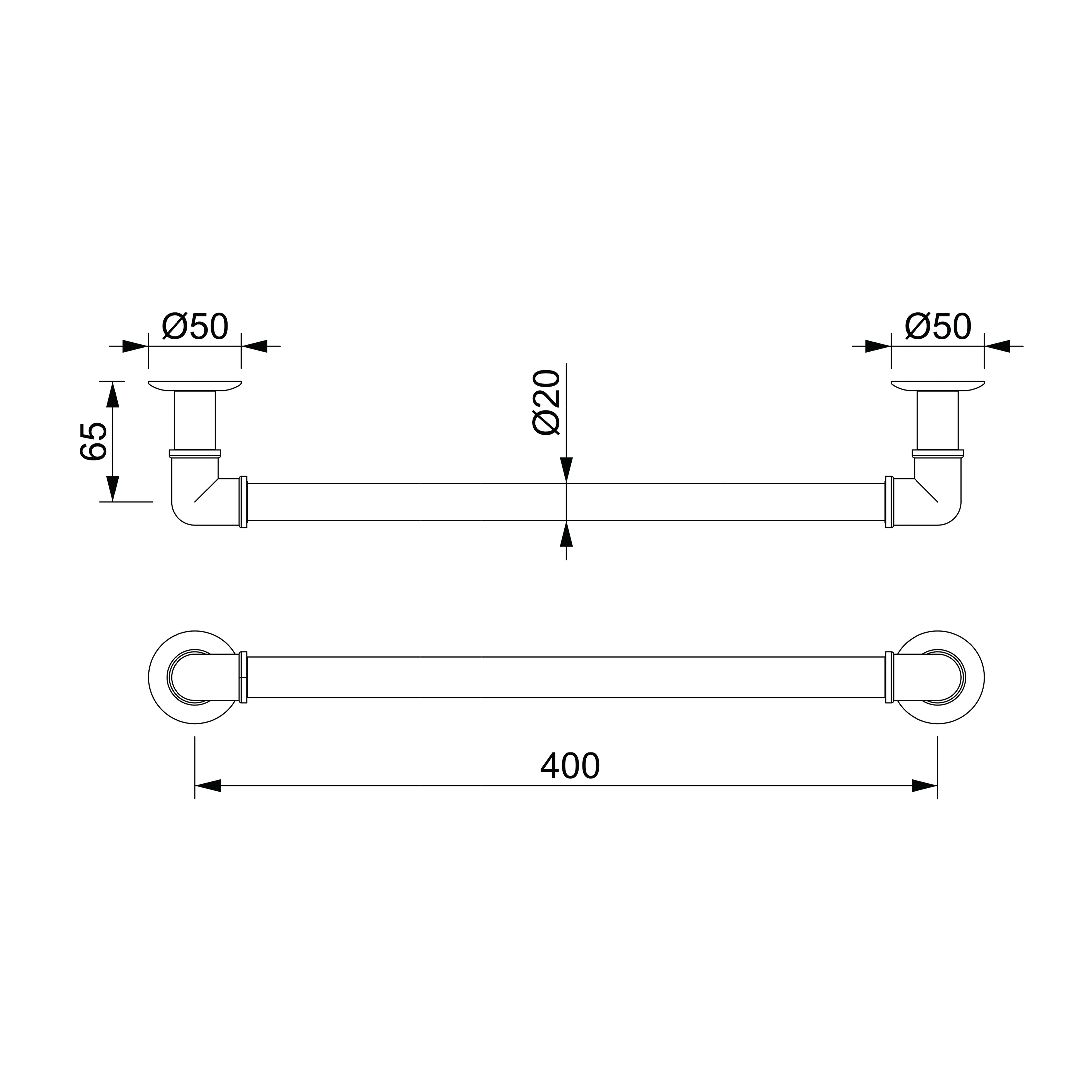 Farfalla Towel Bar 400