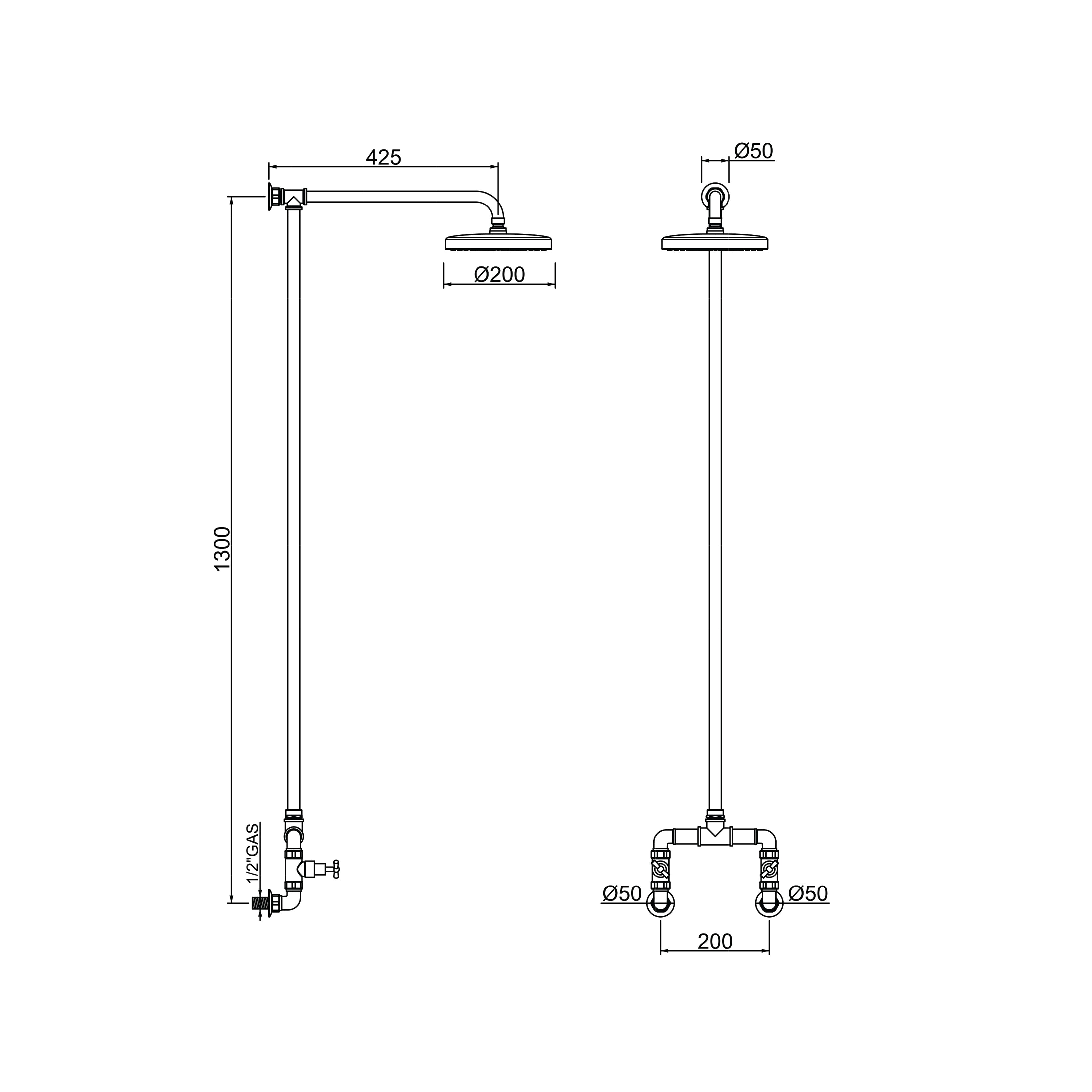 Farfalla Exposed Shower Set