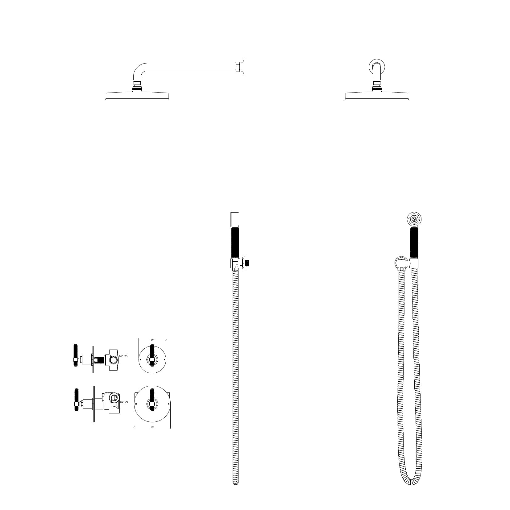 Cielo Thermostatic Shower Set