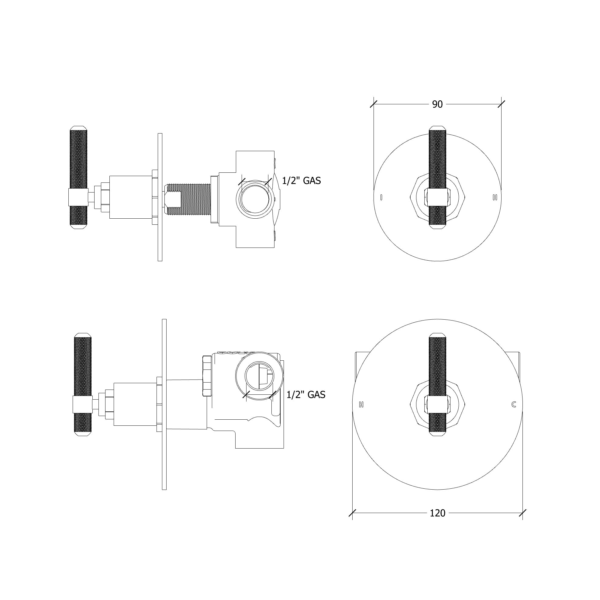 Cielo Thermostatic Shower Set